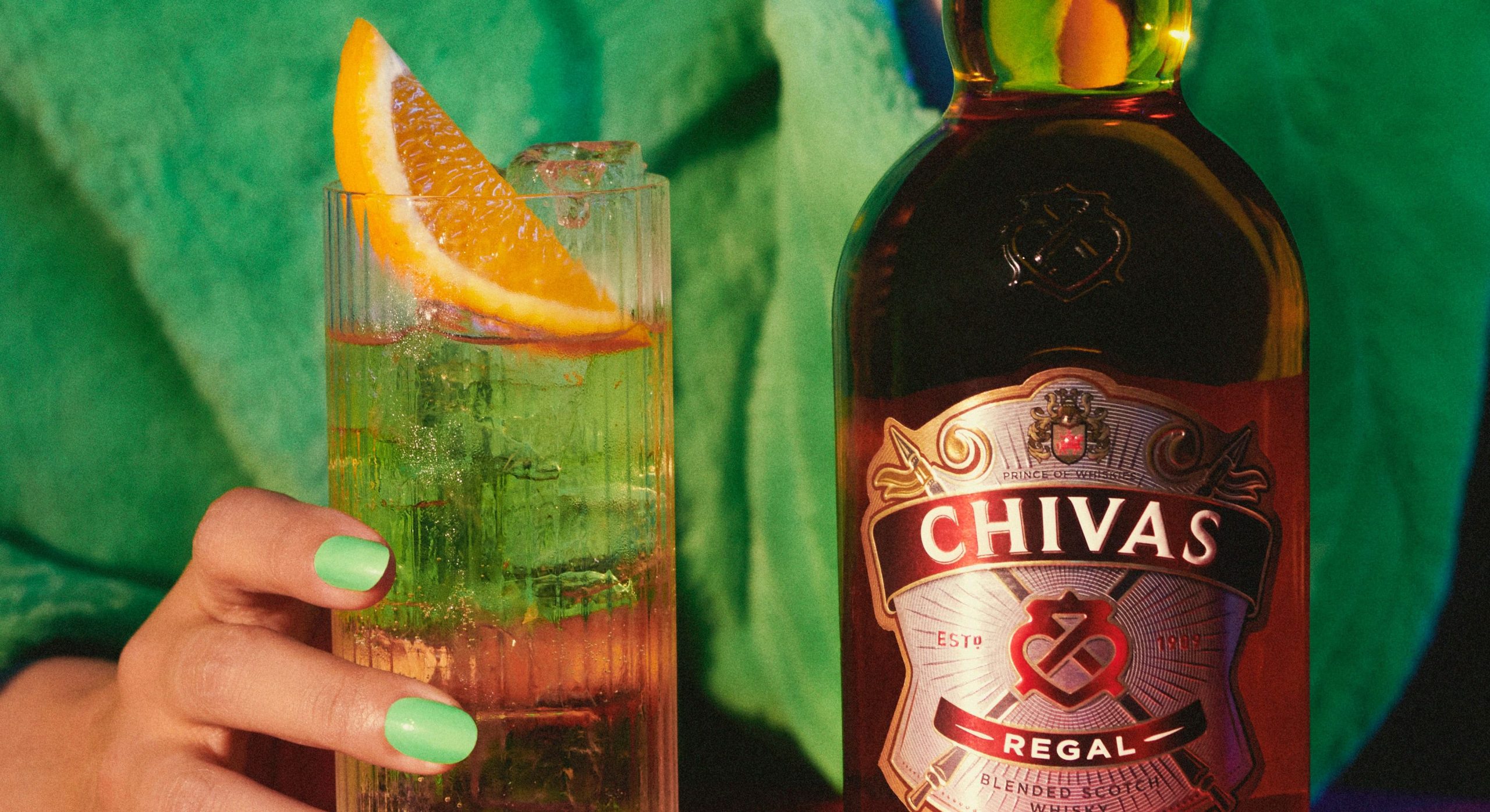 chivas 12 restage bottle and highball