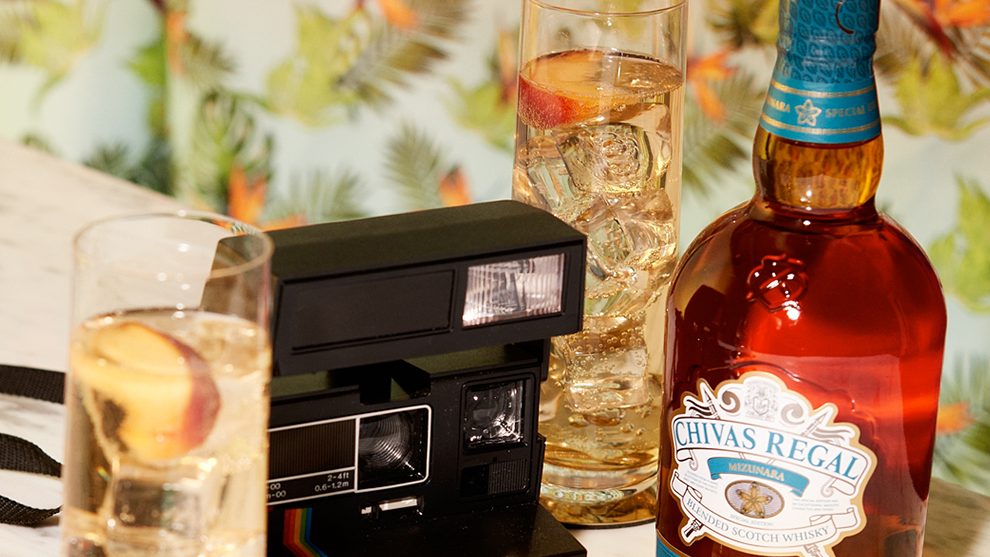 Chivas Regal Mizunara Bottle Cocktail Polaroid Camera