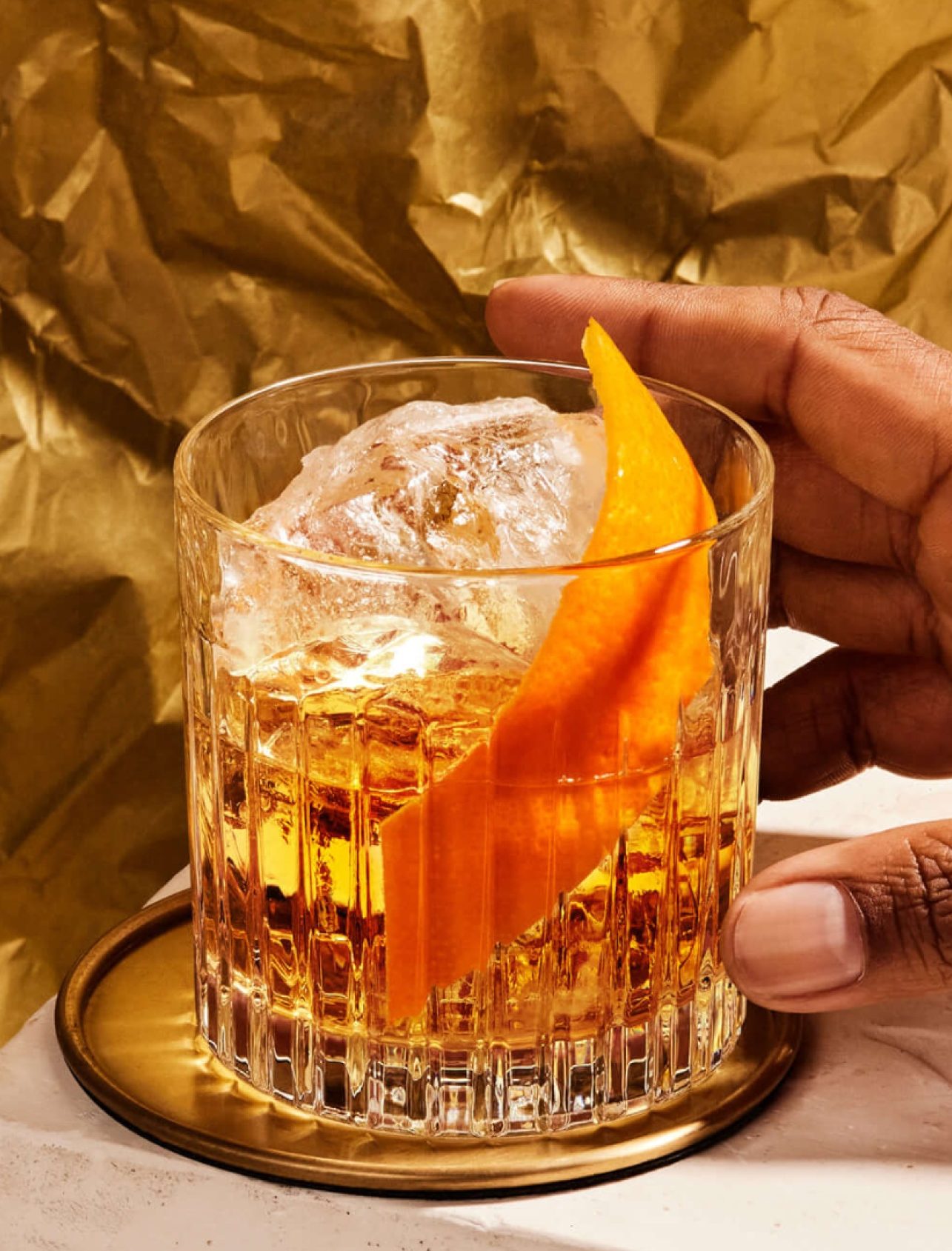 citrus old fashioned whisky cocktail