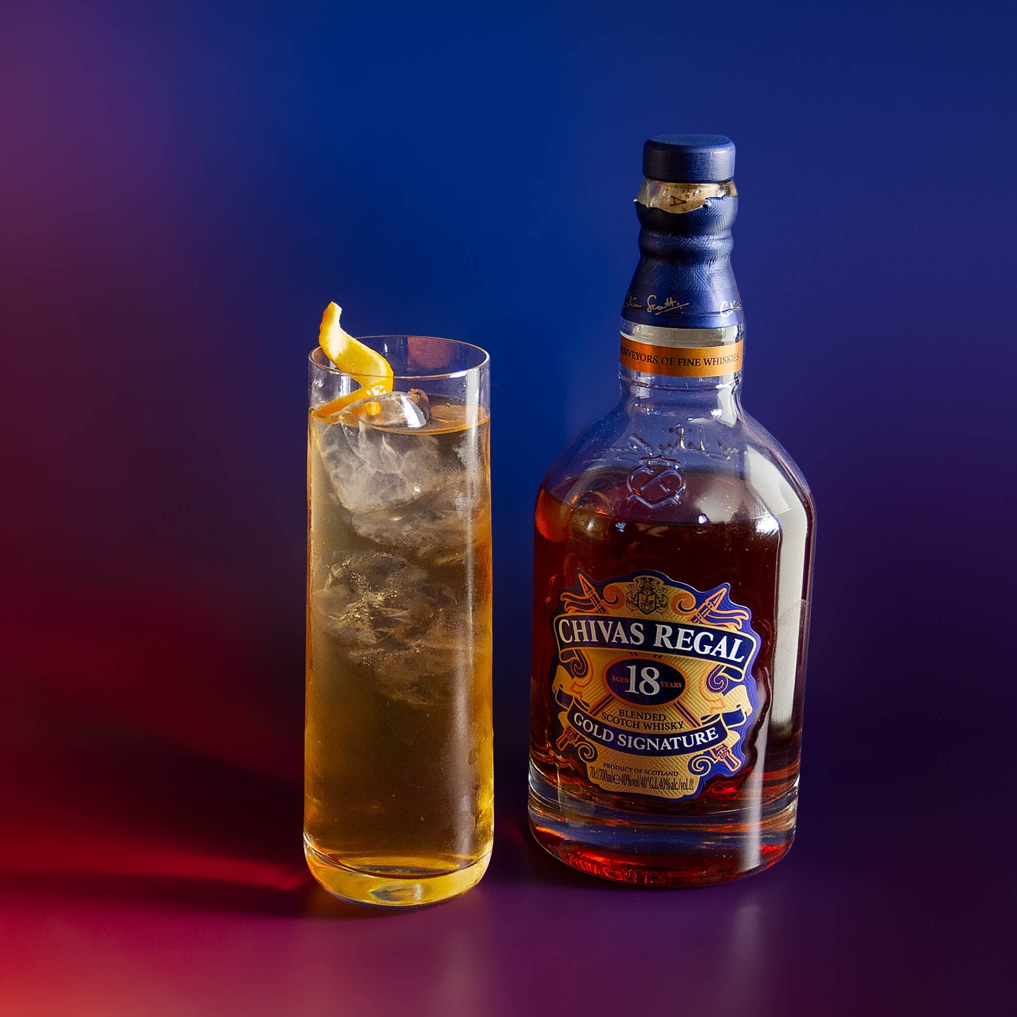 Spiced Orange Highball Whisky Cocktail