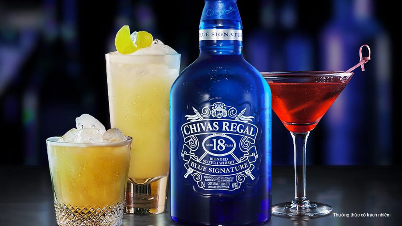 Chivas 18 Blue Signature có hương vị đậm đà, phức tạp.