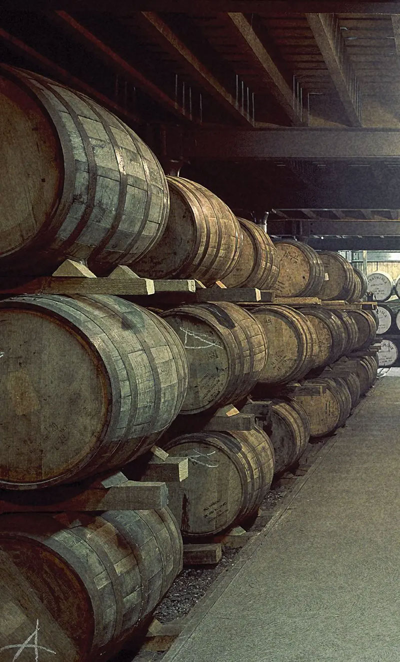Phần lớn hương vị của Whisky được tạo nên từ ảnh hưởng của thùng ủ.