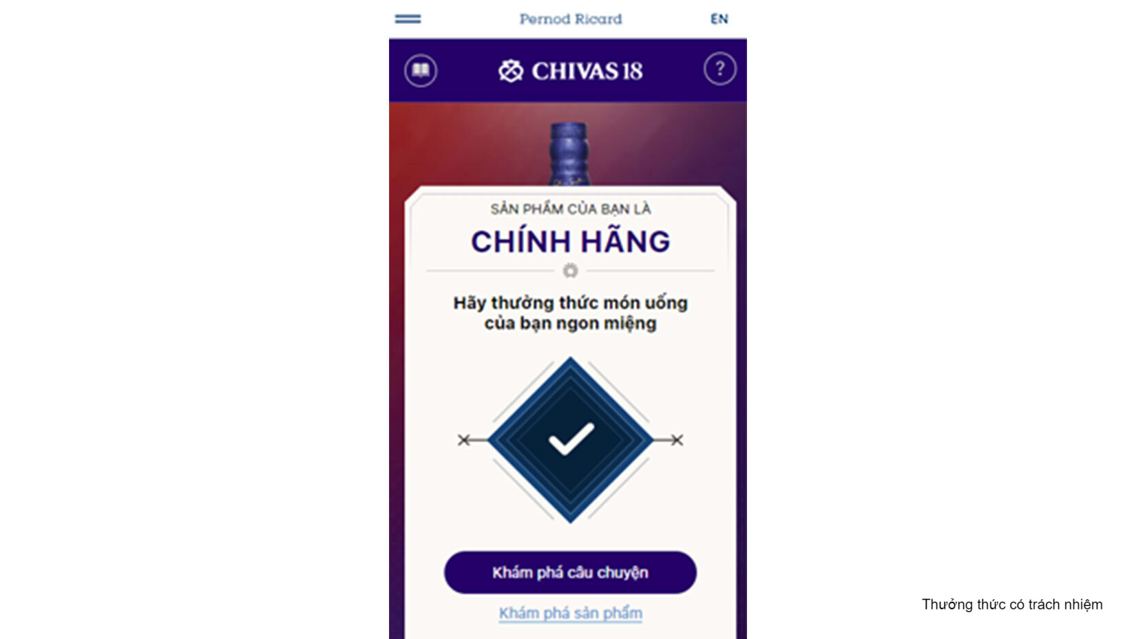 Kết quả hiển thị sản phẩm chính hãng.